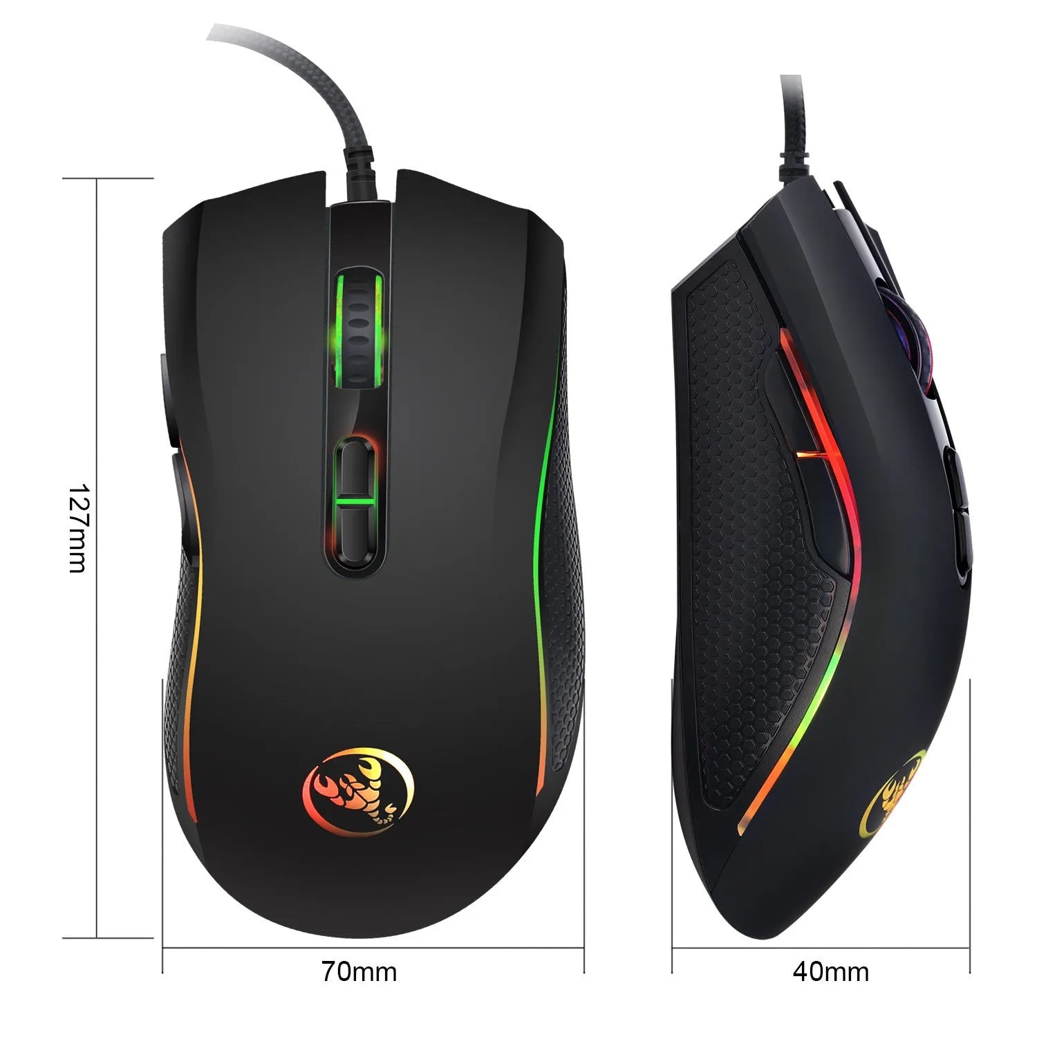 V700WB A869 white and black gaming keyboard and mouse set with colour backlight on desk