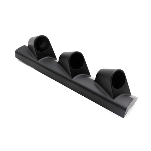 Black car instrument mounting frame with three holes for right-hand drive vehicle gauge installation