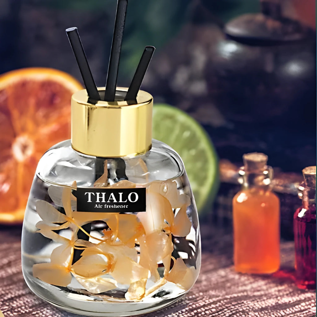 Glass car perfume ornament in creative bottle shape for loose incense automotive decoration