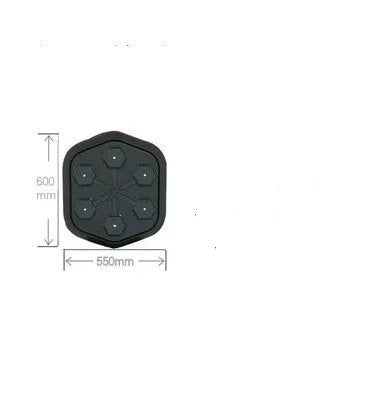 Black smart music boxing machine with Bluetooth connectivity and included boxing gloves