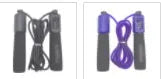 Fitness skipping rope with 3m length and sponge handles in black blue green or red