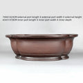 Handmade Chinese style crabapple shaped purple clay flowerpot measuring 74cm long