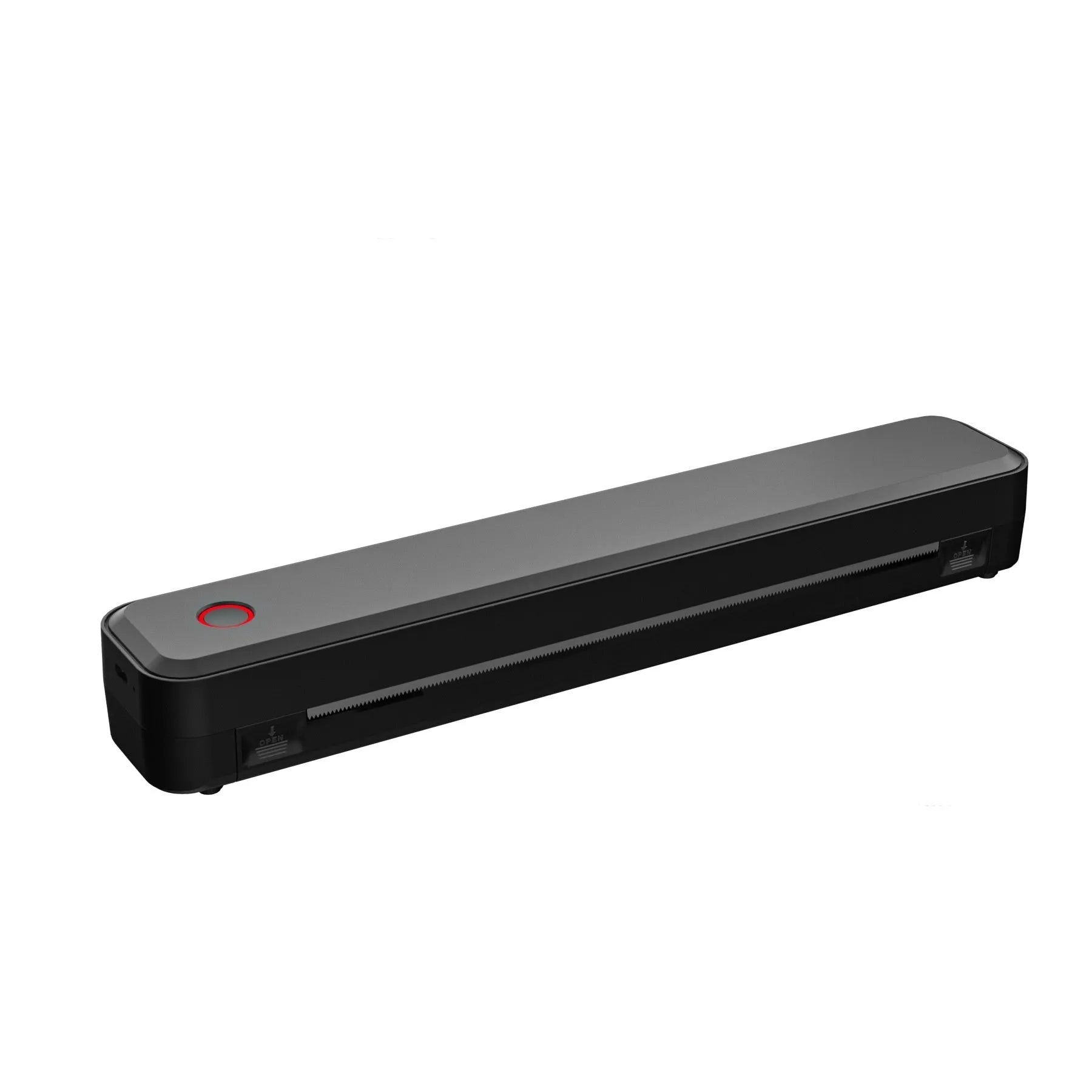 Black and white Bluetooth thermal printer measuring 295mm for mobile and home office printing