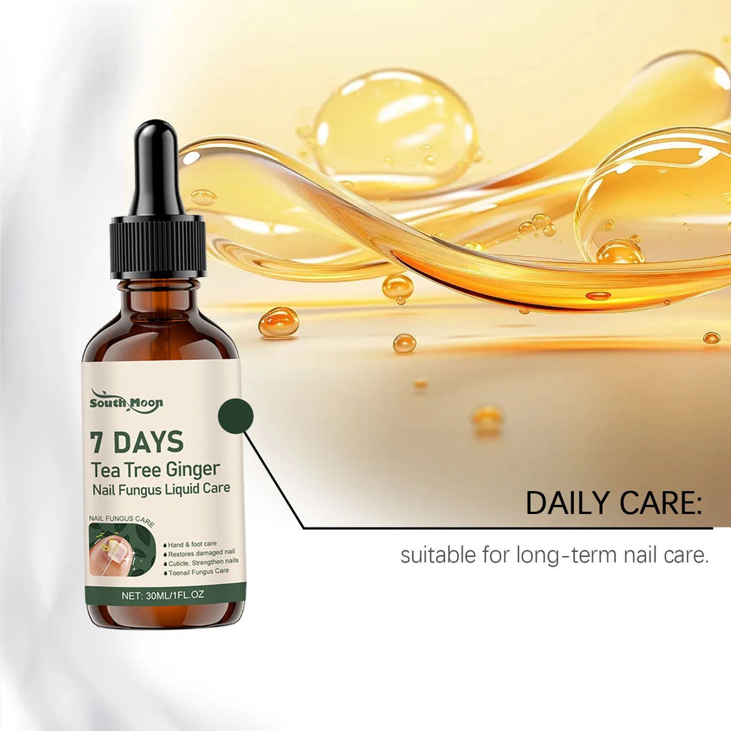30ml bottle of clear nail care solution for daily brightening and nourishment.