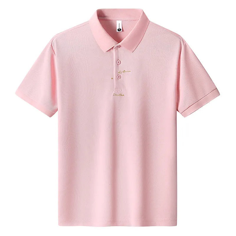 Men's loose cotton t-shirt with letter print in white, black, green, pink, khaki, and sky blue colours