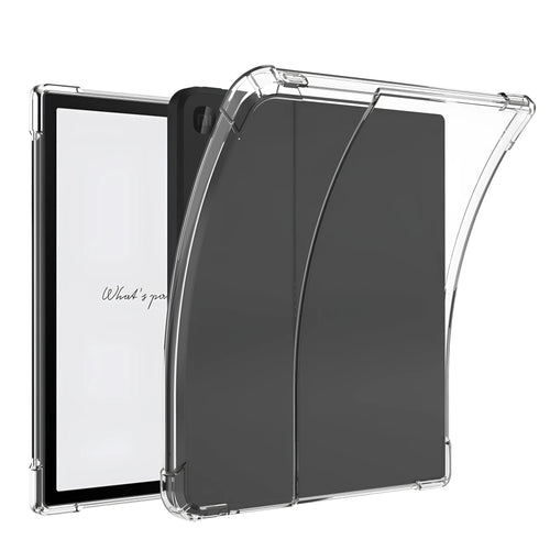 Transparent airbag protective phone case for 7-inch Xiaomi e-reader showing shockproof TPU construction