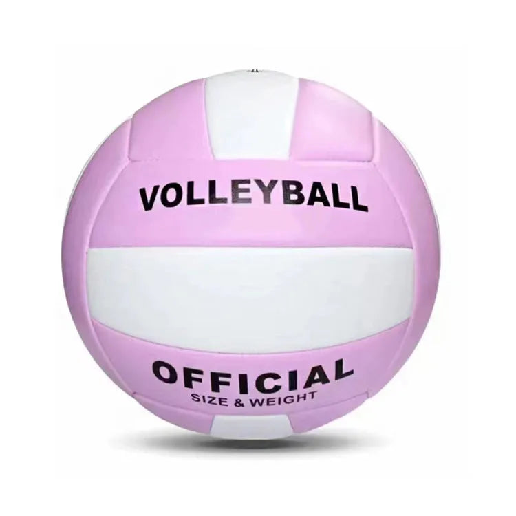 PVC No.5 volleyball in macaron green colour for beach volleyball training on sand