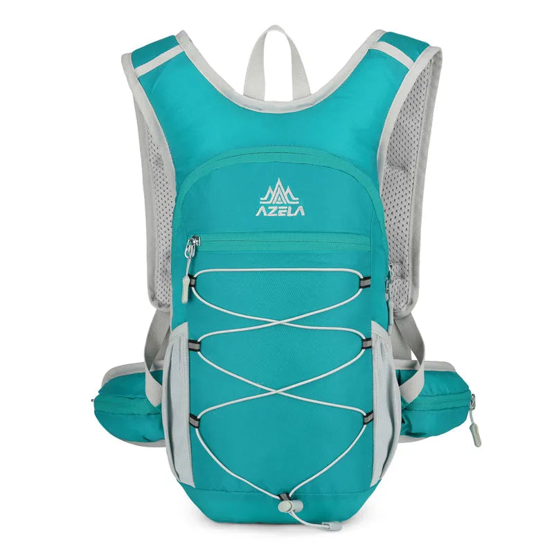 AZELA lightweight hydration backpack with breathable mesh and bungee cord for trail running hiking
