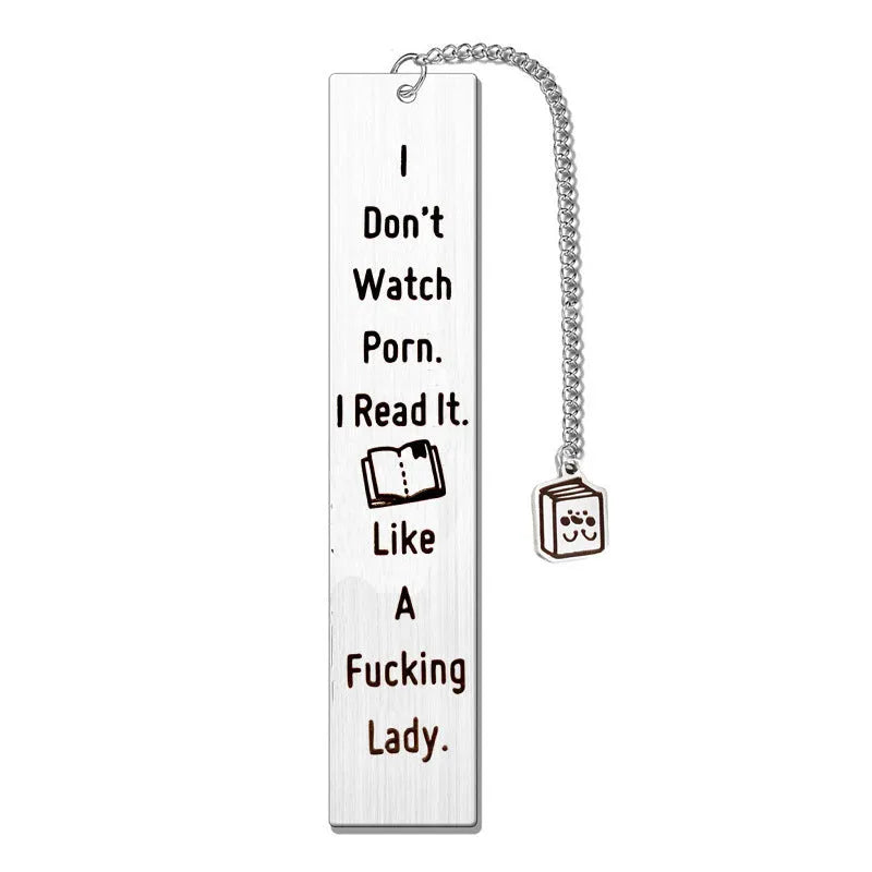 Stainless steel lettering metal bookmark with tassel in presentation box