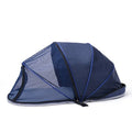 Black and blue half-mesh cat folding tent with L code size for portable pet bed and cage use