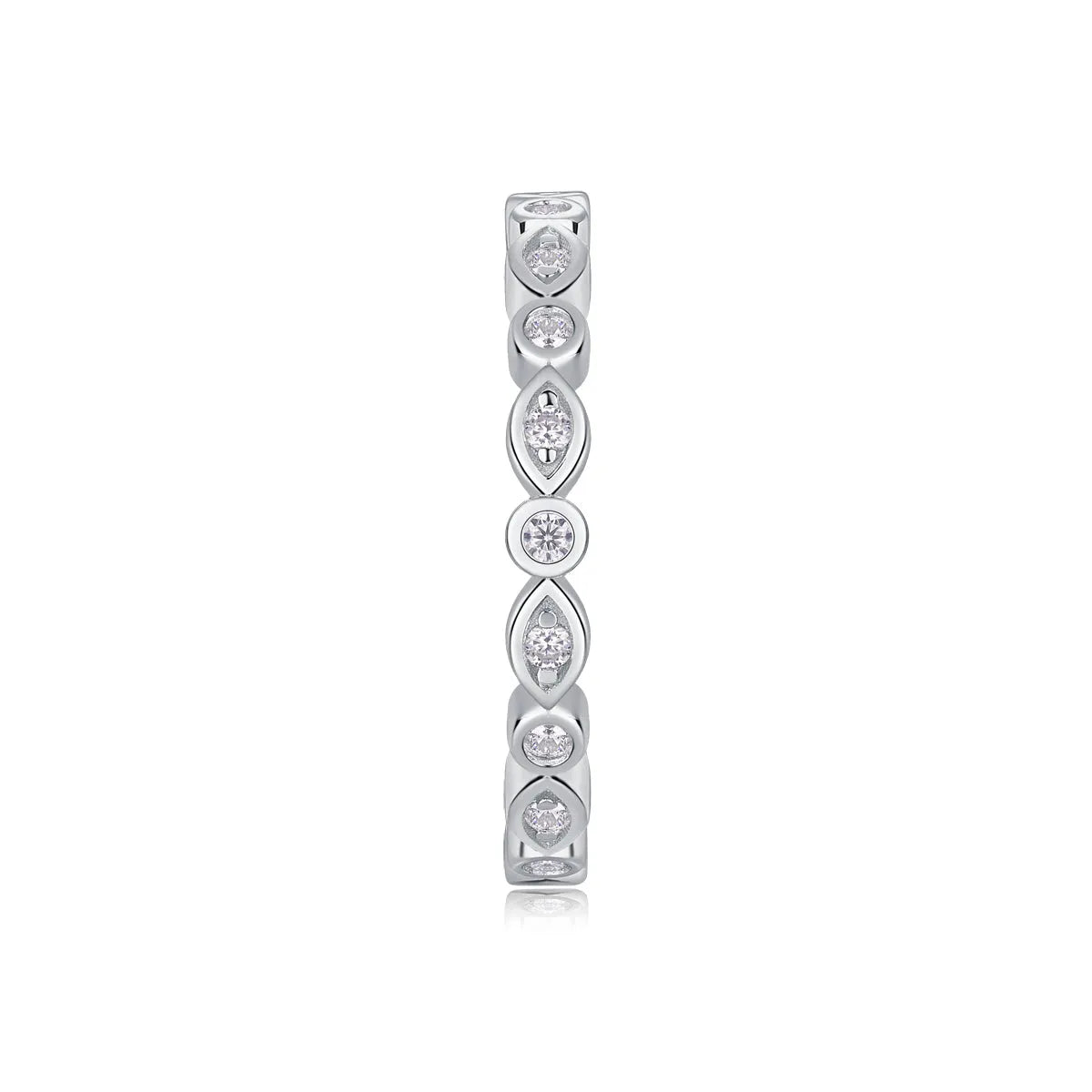Starry Sky moissanite wedding ring set in S925 silver with platinum plating, gift box packaging, size 7