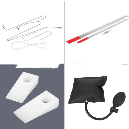 9-piece automotive maintenance tools set with pump wedge and plastic wedges
