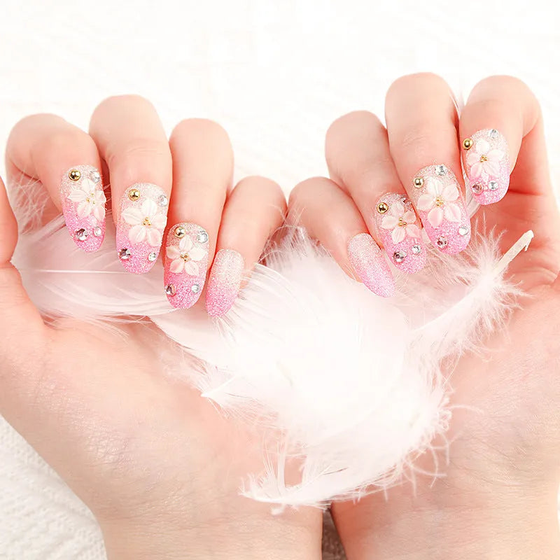 Bridal Wear Armor nail sequins multi-size removable adhesive back 24-28 pieces box with glue
