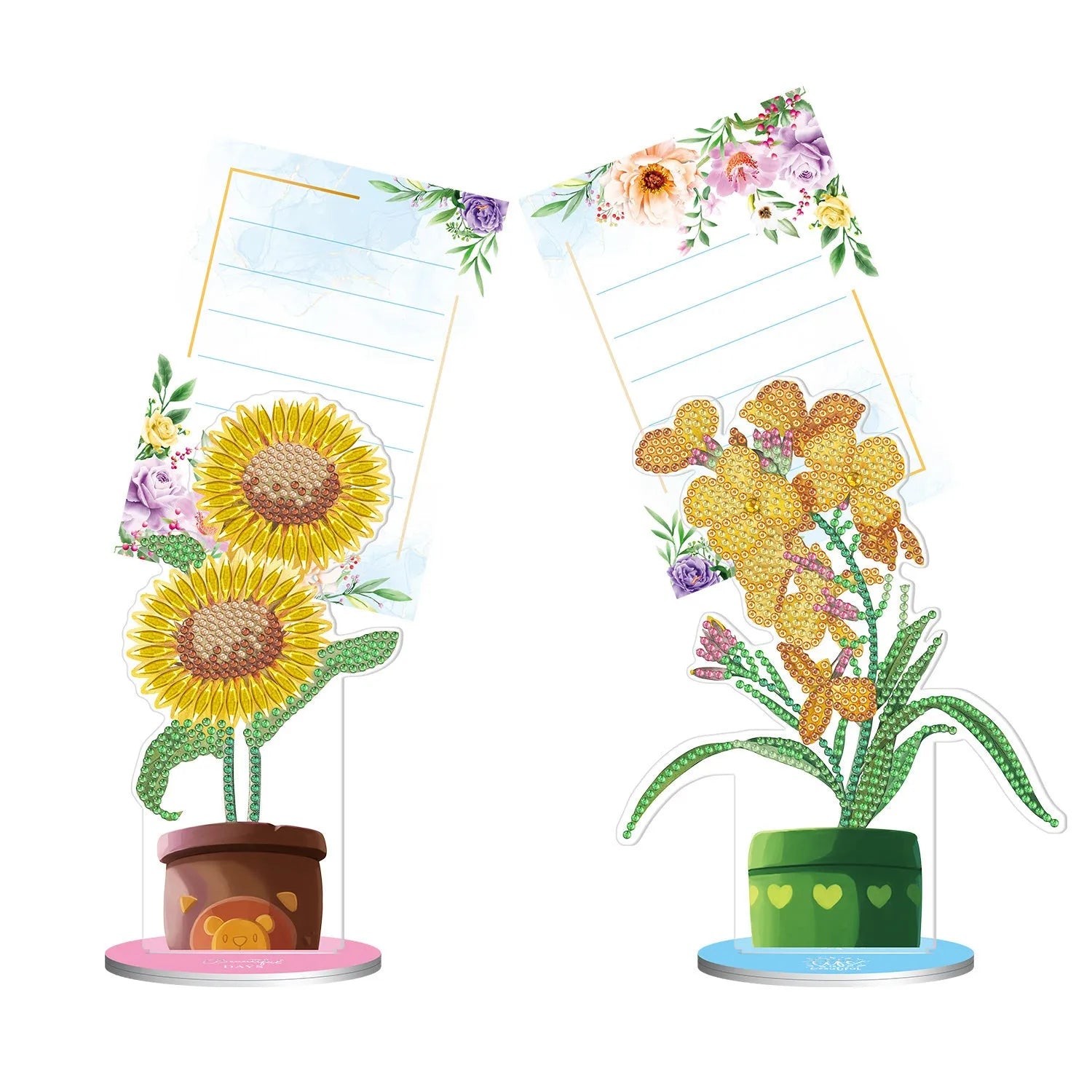 Handmade diamond painting decorative note clip kit with American style design for desktop display