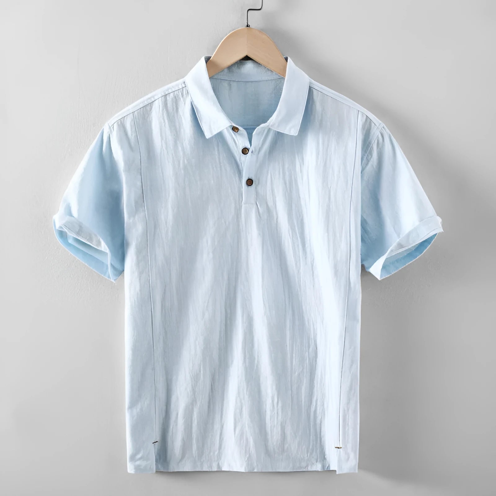 Men's cotton linen loose fit casual shirt in solid colours with Asian sizing options