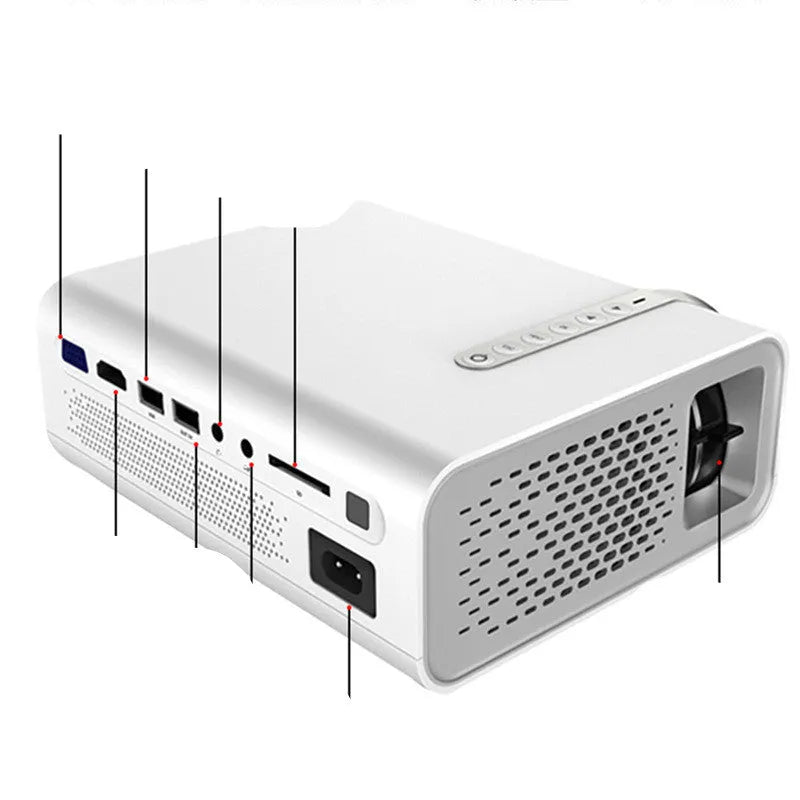 YG530 mini mobile phone projector in black or white projecting wireless screen up to 138 inches