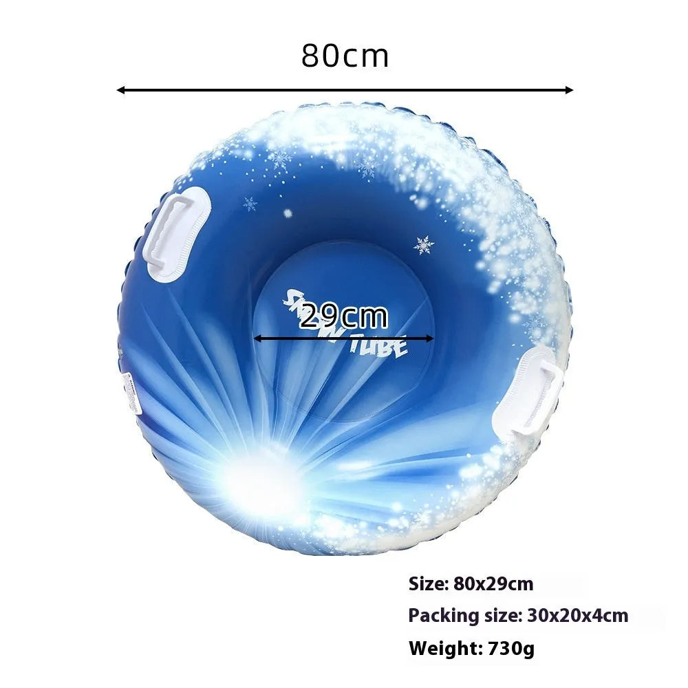 PVC winter thick ski ring toy in colourful skiing-themed designs for outdoor play