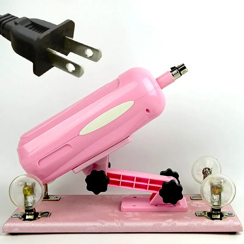 Bobb automatic telescopic thrusting sex toy in purple, black, or pink with 37cm length