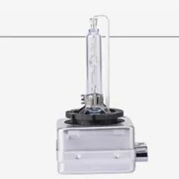 Xenon automotive bulb for D1S and D1R headlights with aluminium alloy shell and choice of four light colours.