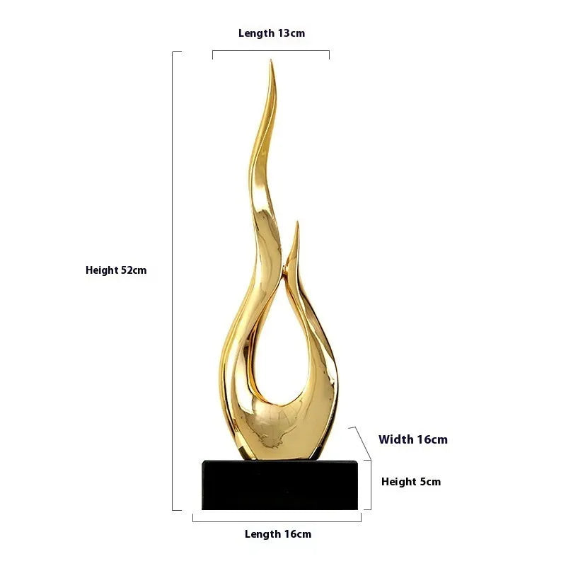 High-rise festival decoration ornament in resin and plastic with a modern simple design.