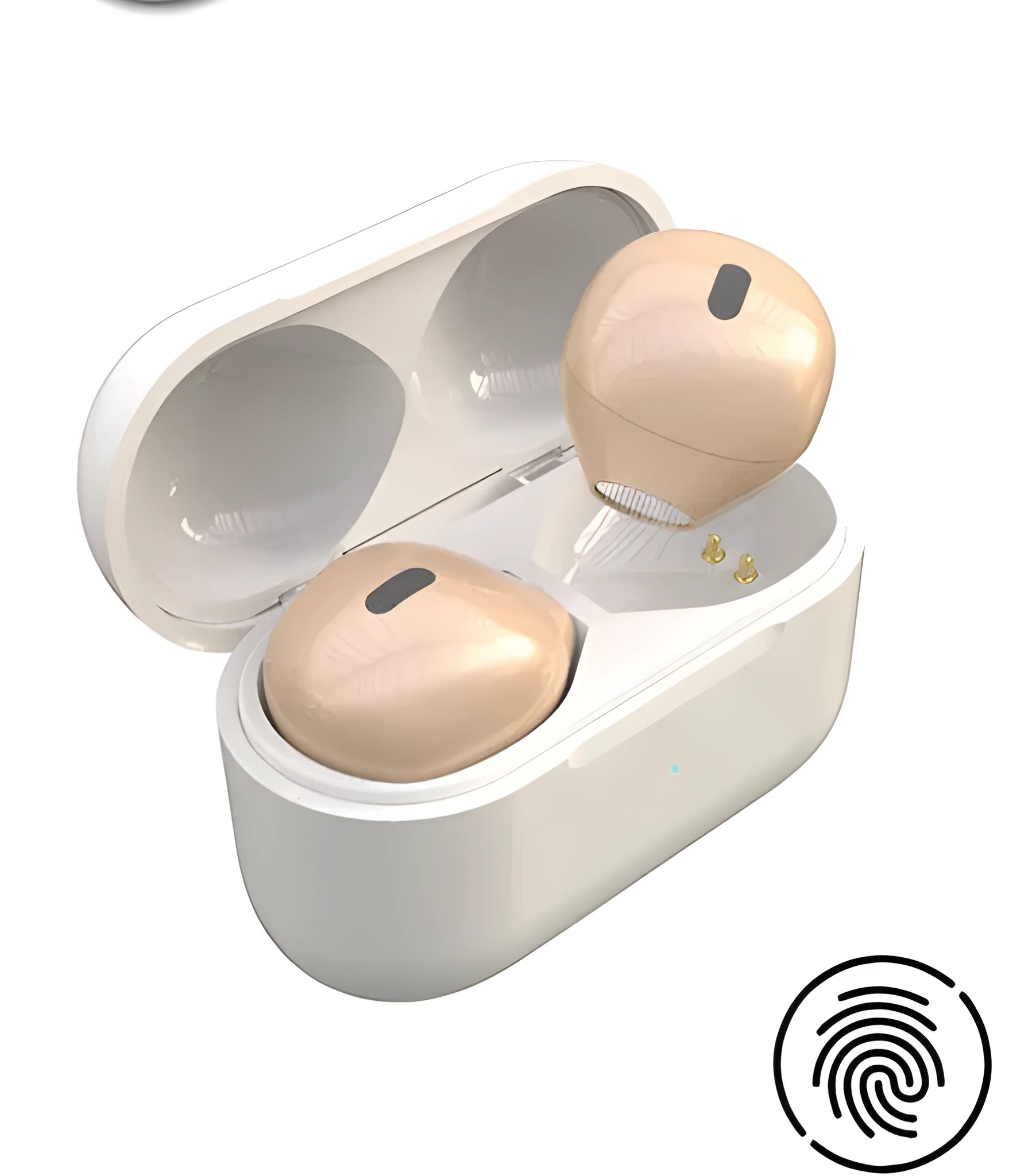 Invisible 9mm mini in-ear wireless Bluetooth headset in skin, white, or pink colours