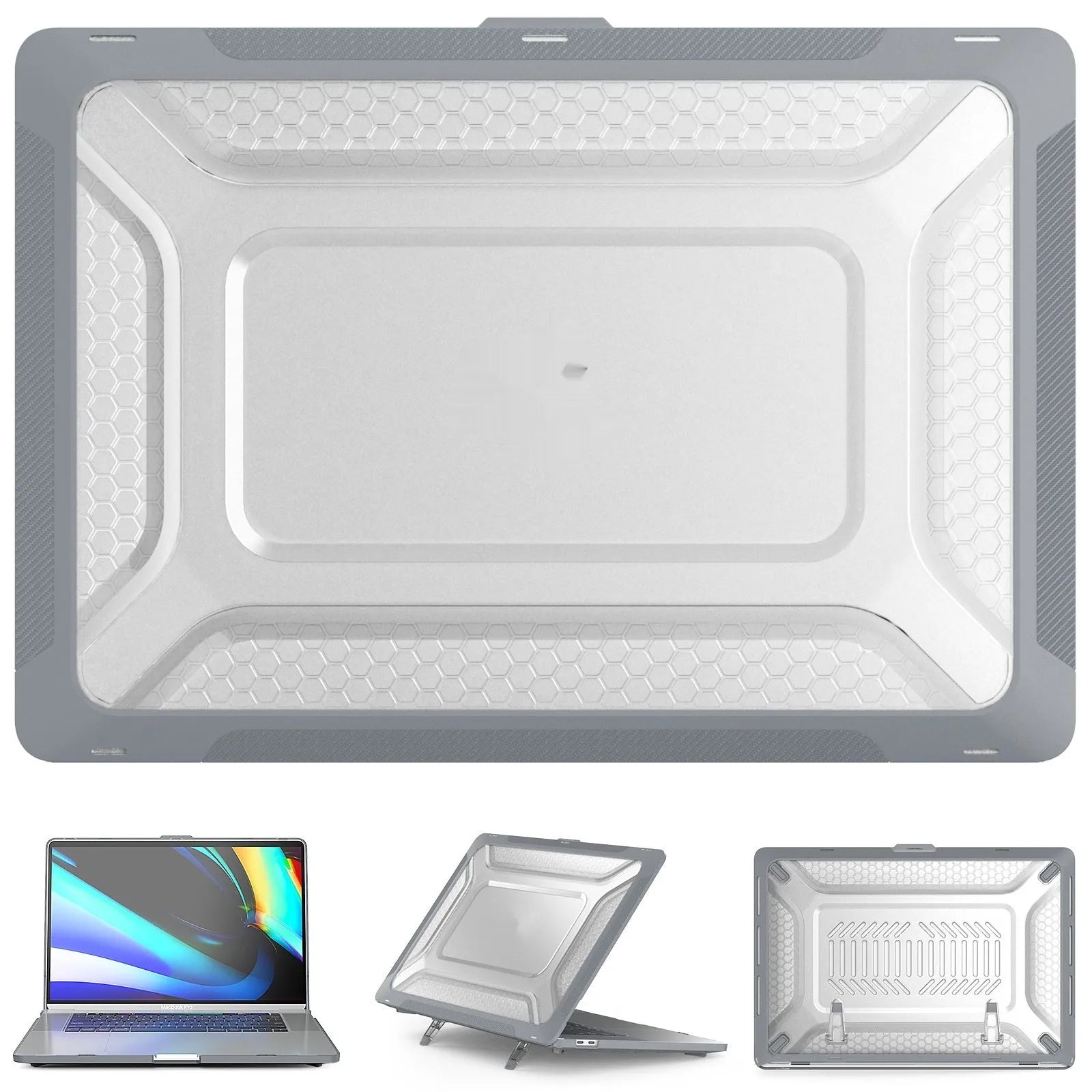MacBook protective sleeve case in four colours: cold black, starry sky grey, elegant apricot, and sapphire blue