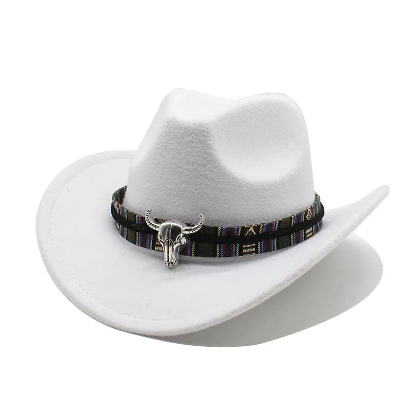 Polyester Western cowboy hat with bell crown in army green colour