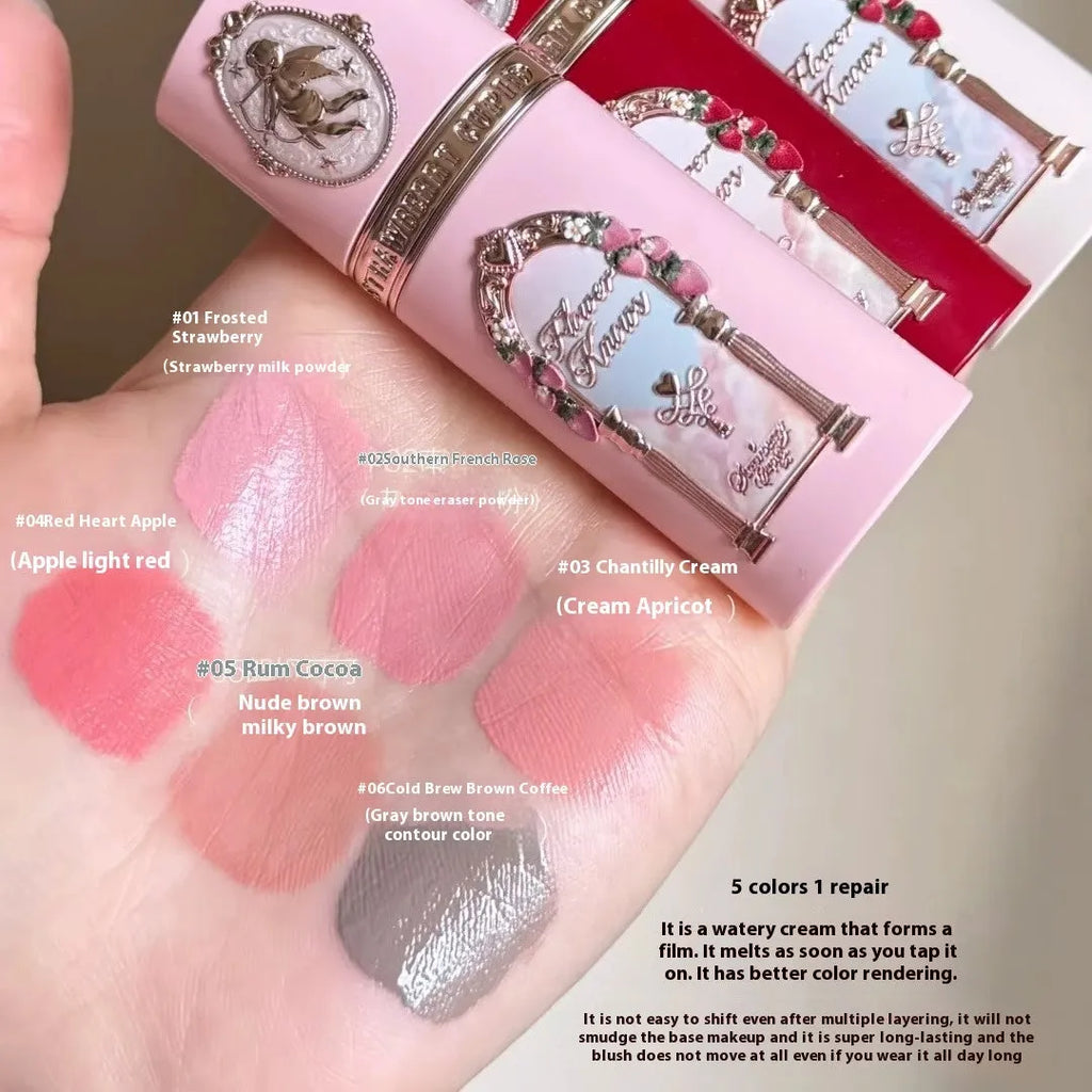 Strawberry Cupid Series Liquid Blush bottle in one of six available shades.