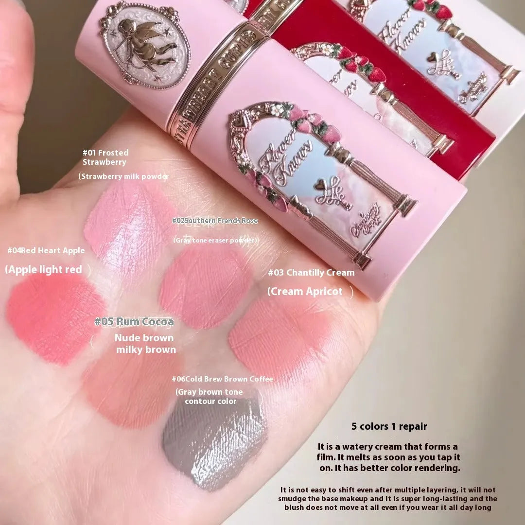 Strawberry Cupid Series Liquid Blush bottle in one of six available shades.