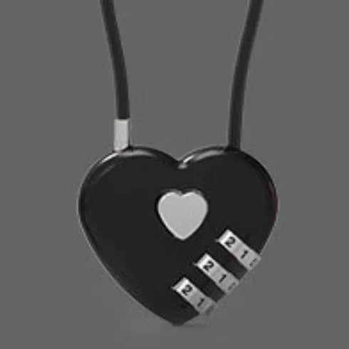 Peach heart shaped wire rope lock for bicycle helmets in various colours and steel cable lengths