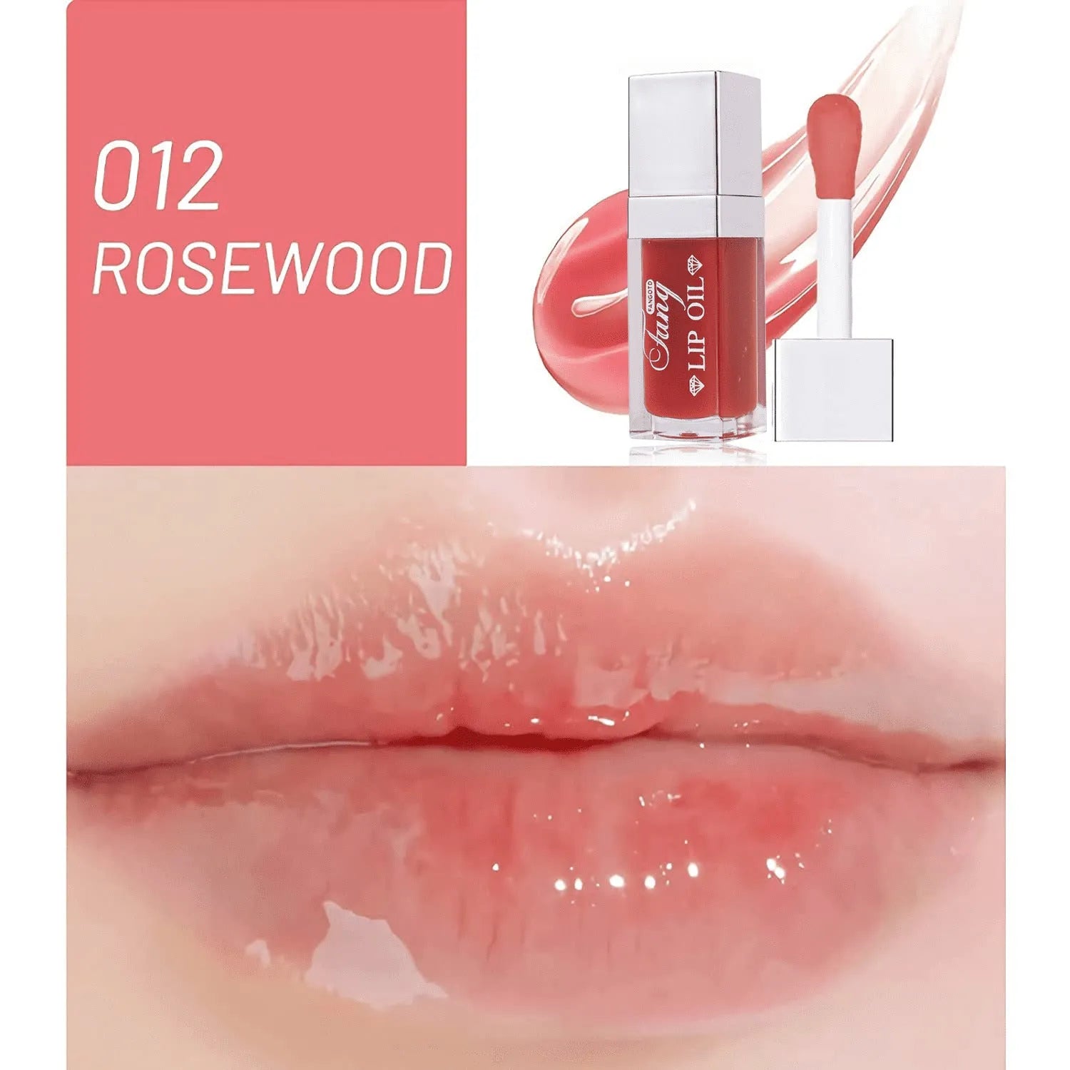 Five colour options of bright lip gloss mint lipstick with moisturising and repairing effect