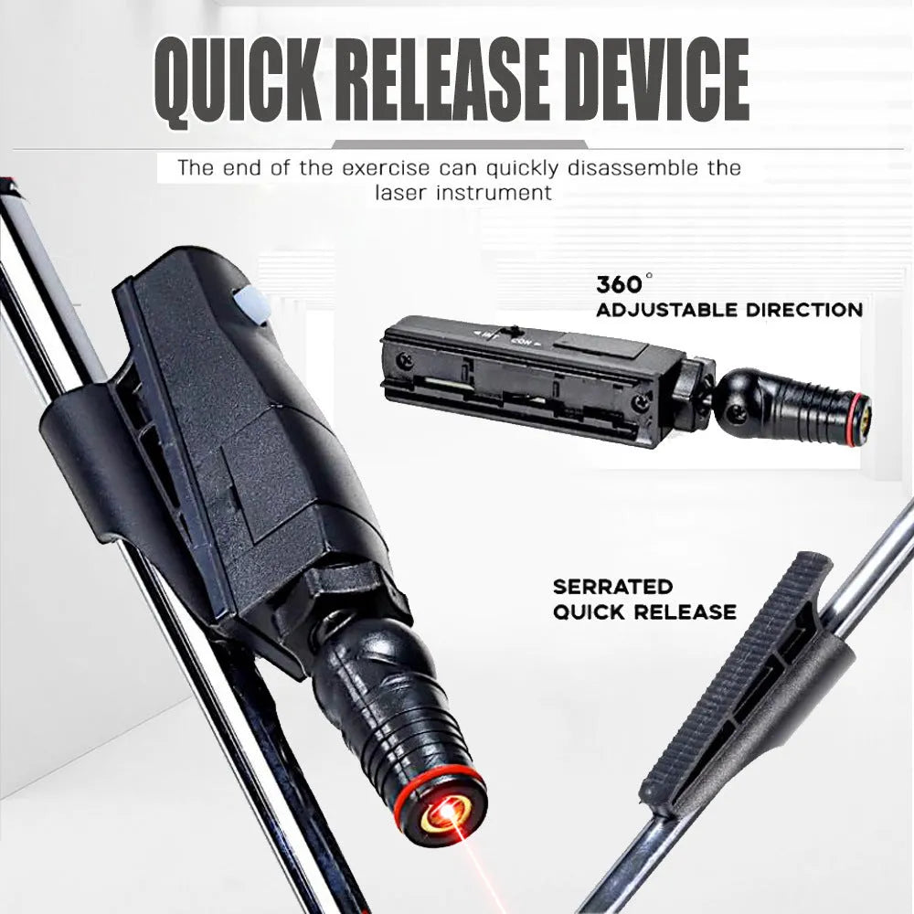 Black golf laser aiming instrument for putting alignment training with clip attachment