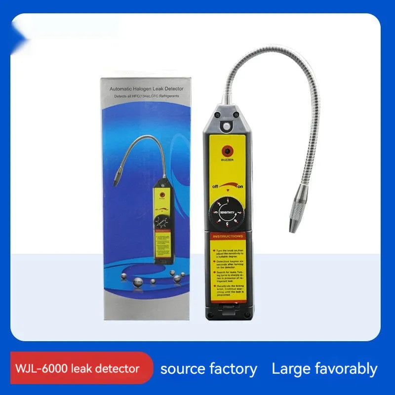 WJL-6000 electronic halogen leak detector with 20cm probe for automotive air conditioning refrigerant testing