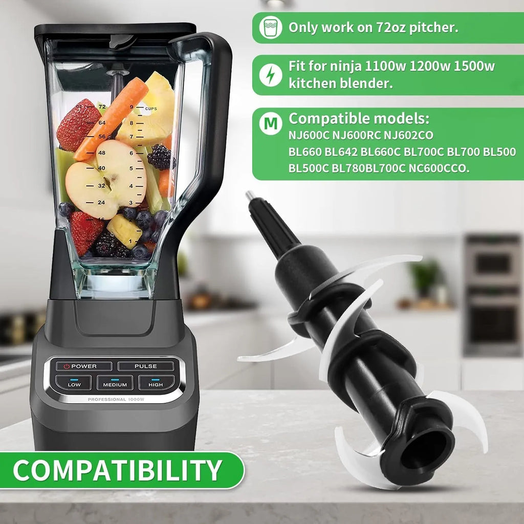 Stainless steel juicer replacement blade set with six-stack configuration measuring 10 by 21 centimetres