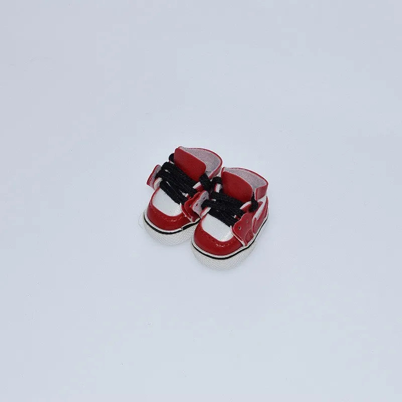 17cm fashion doll replacement shoes in multiple styles including black boots and pink heels