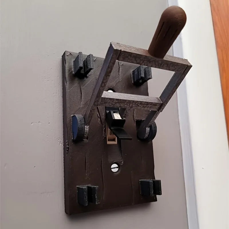 Retro decorative single light switch plate for wall mounting