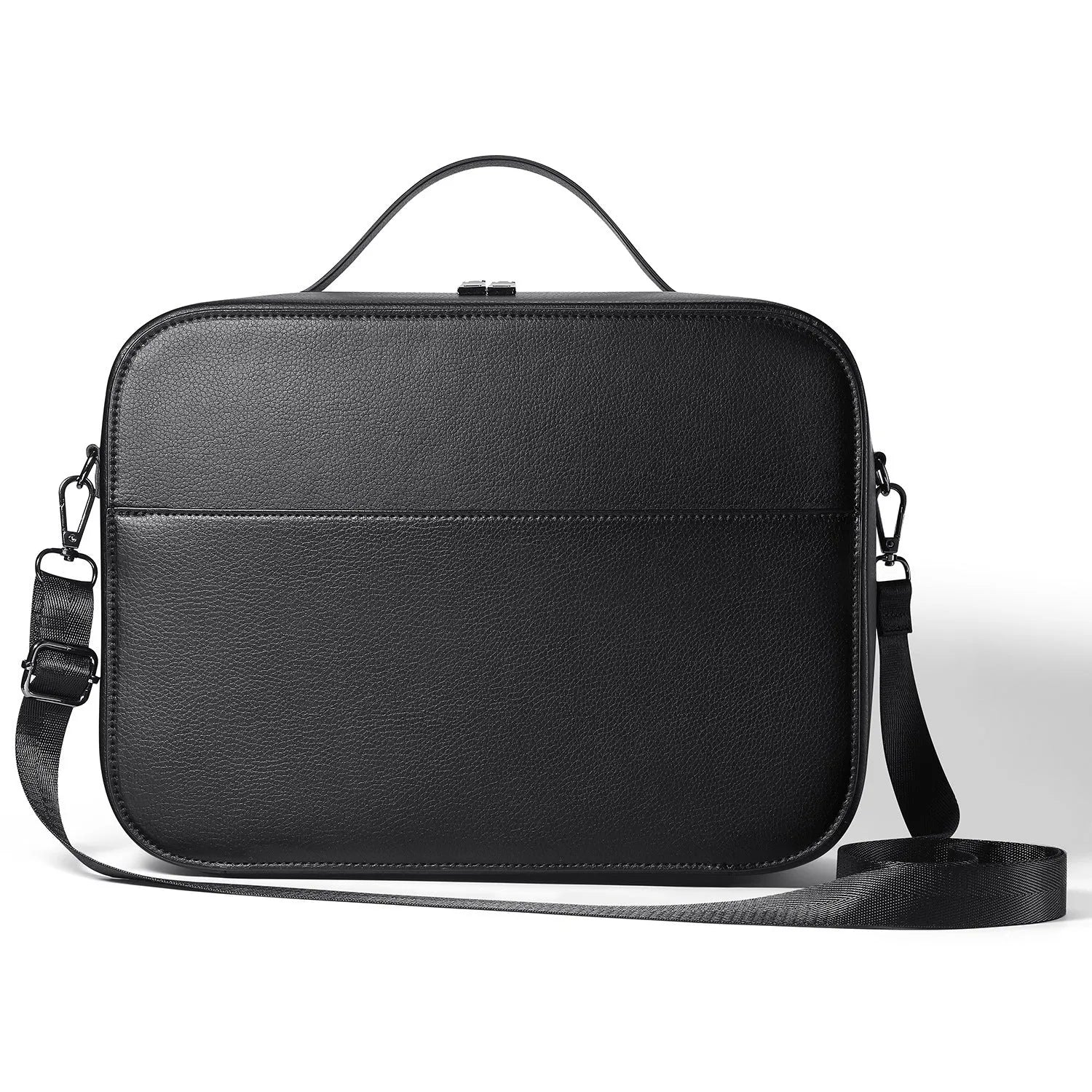 Black superfiber storage box for Apple Vision Pro MR glasses, showing internal dimensions.