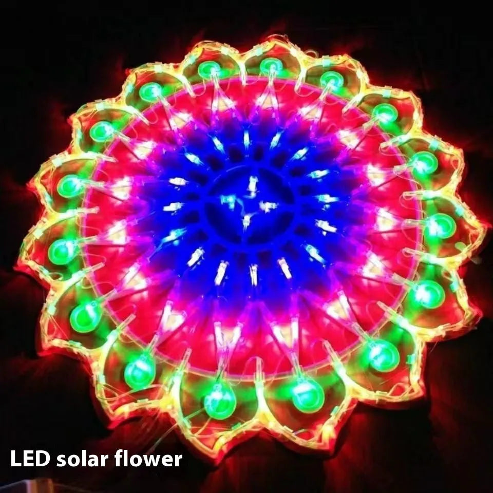 Outdoor Christmas decorative string lights with peacock, love, sunflower and star designs