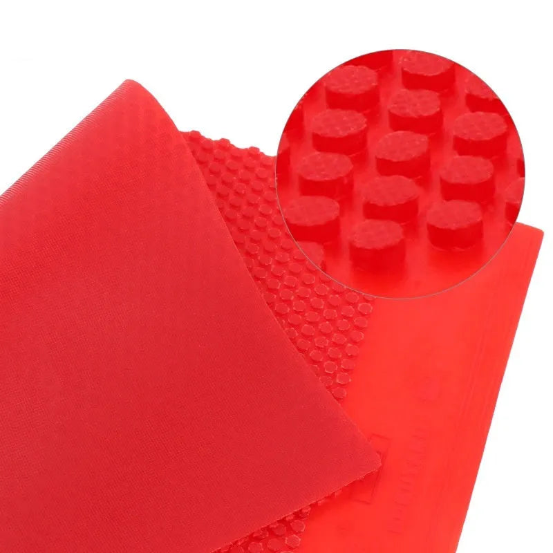 Table tennis rubber sheet with small pimpled texture in black and red colour options