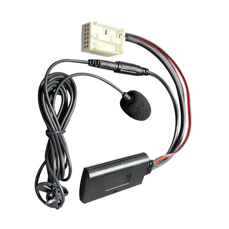Car audio Bluetooth AUX cable and microphone kit for Citroen and Peugeot RD4 radio upgrades.