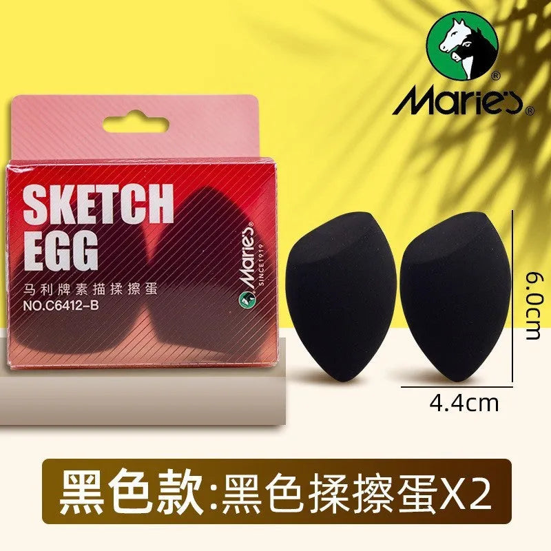 Plastic sketch rubbing knife tool with a fluorescent pen eraser smear tip for art corrections.