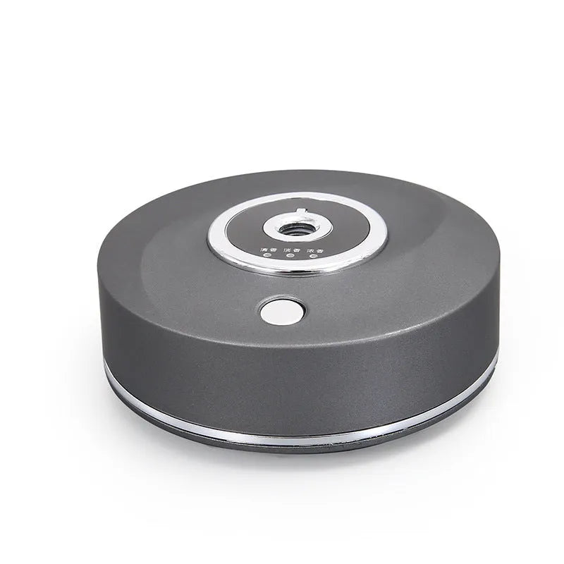 USB-powered plastic car perfume holder and aromatherapy machine in black, grey, or white.