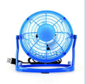 Mini portable USB desk fan in black colour with adjustable angle, 16cm size