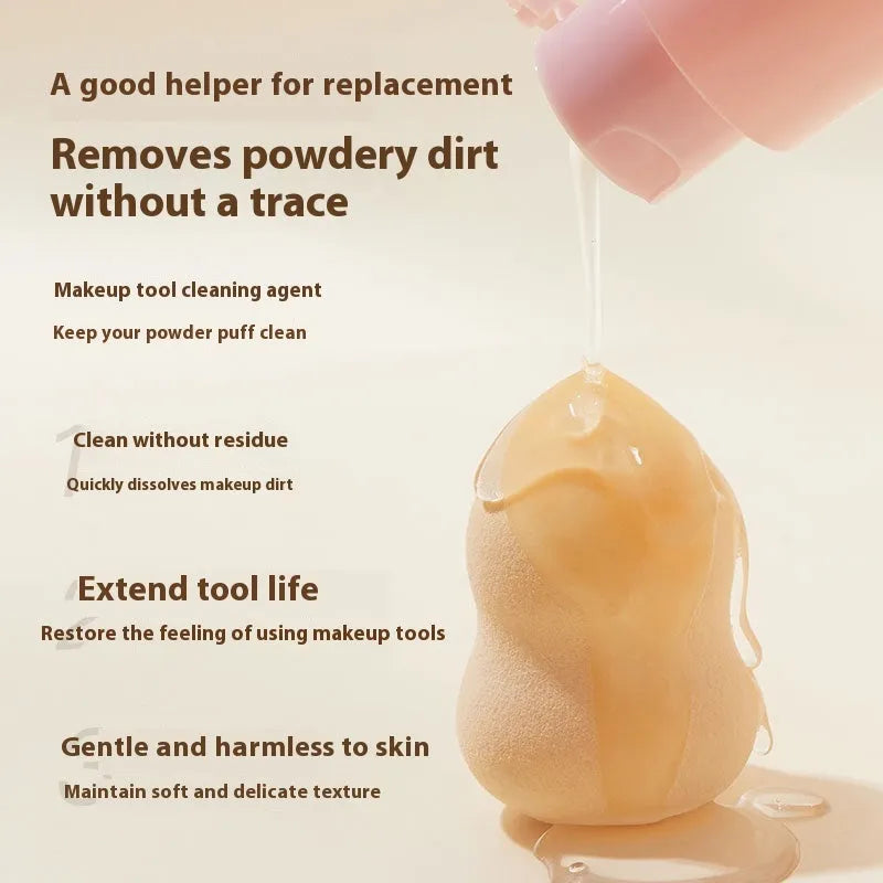 Makeup brush and beauty sponge cleaning kit with 80ml detergent bottle and 75ml spray bottle