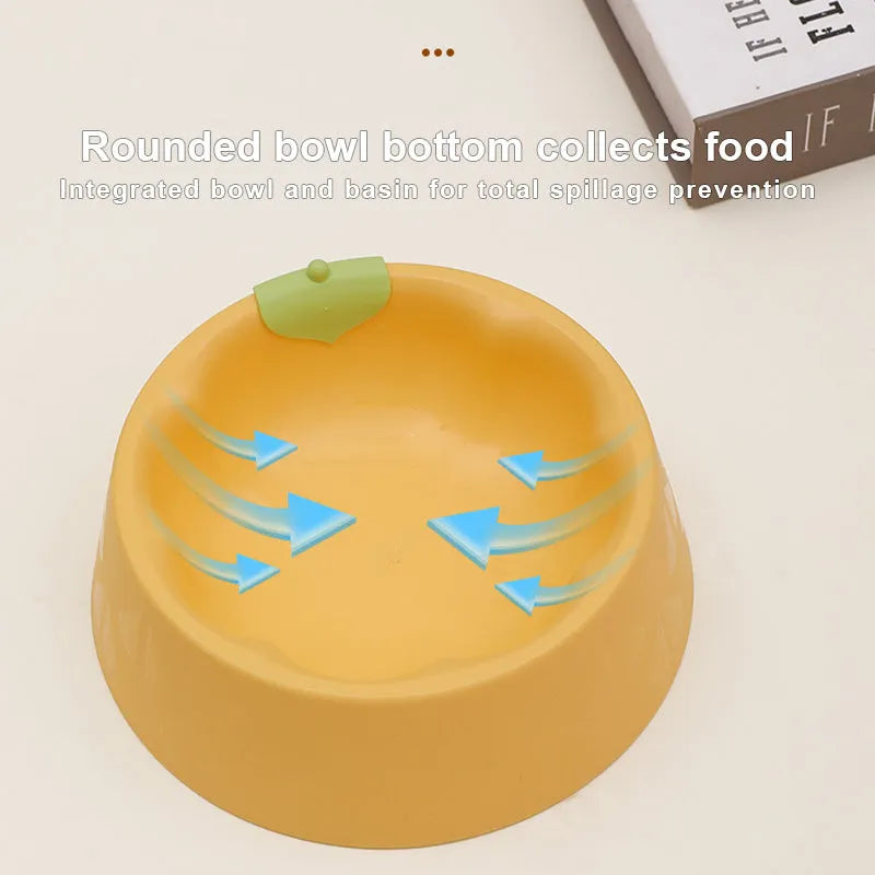 Green plastic anti-tipping pet bowl for cat or dog food and water