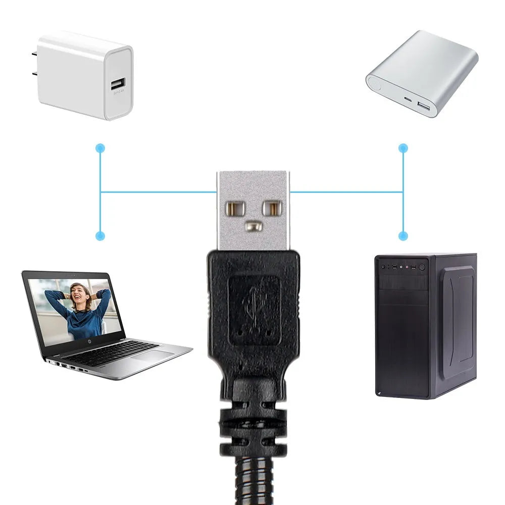 Earth and Moon projection lamp with adjustable hose bracket on a USB cable