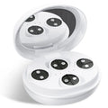 White wireless handheld red light eye beautification device with EMS massage function