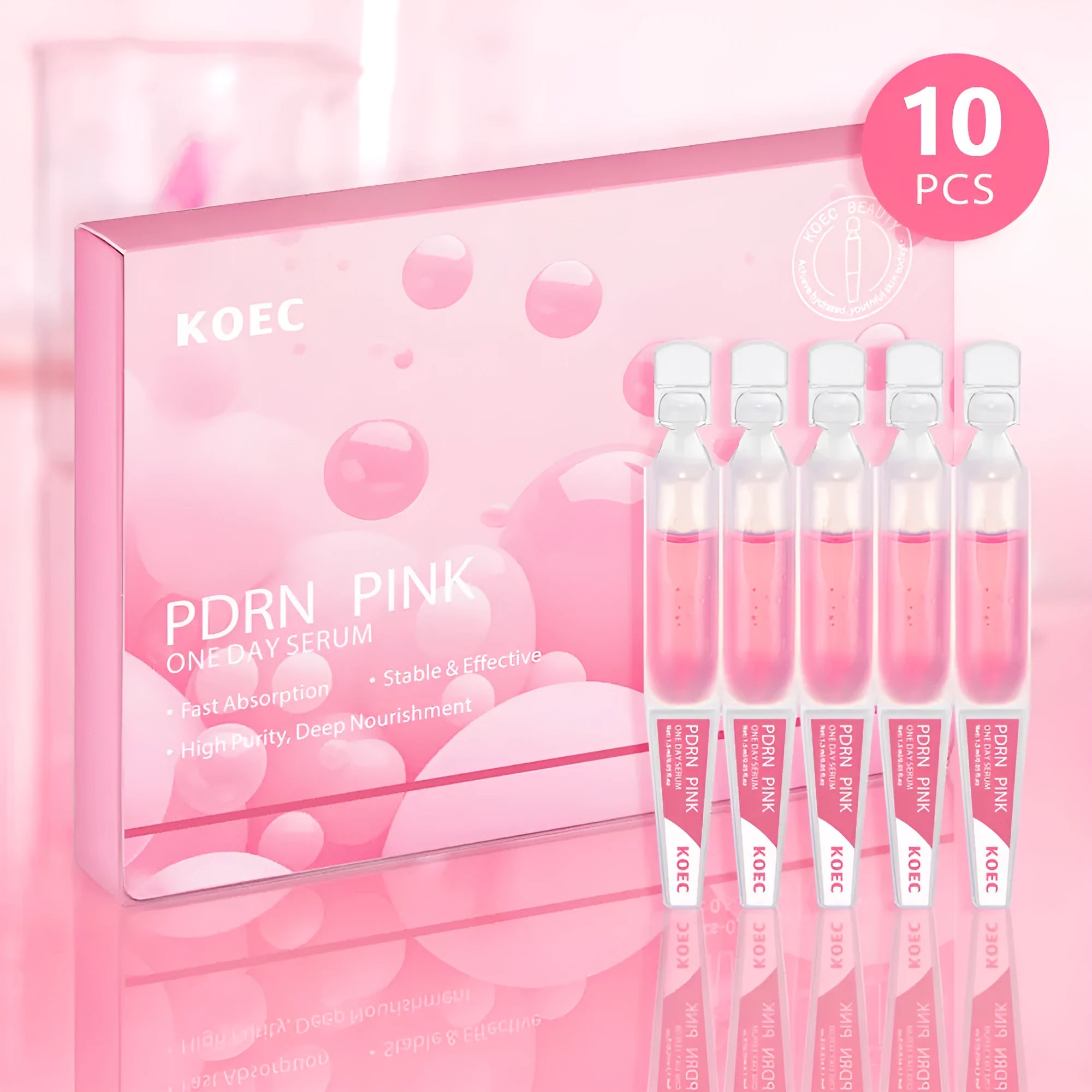 KOEC powder polypeptide essence masks 10 pack, disposable latex sheet masks