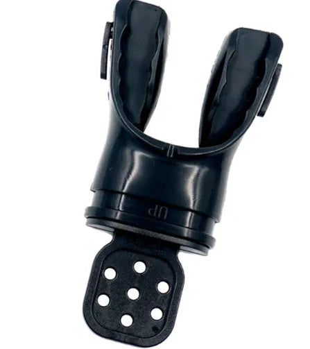 Edible silicone diving mouthpiece measuring 110mm in various solid and transparent colours.