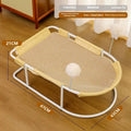 Large fabric pet kennel with bracket design for breathable summer use in grey colour
